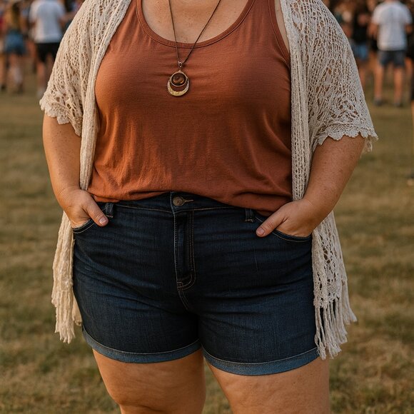 Torrid Perfect 3.5” Dark Wash Denim Shorts Plus Size 26 High Rise Stretch Casual - Picture 6 of 6